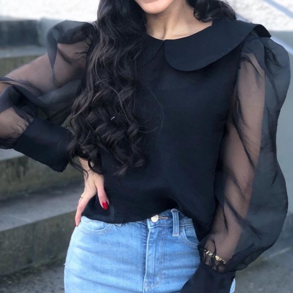 Zara organza blouse bloggers favorite - Picture 8 of 9